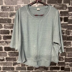 Poetry dolman tee shirt blue hemp
